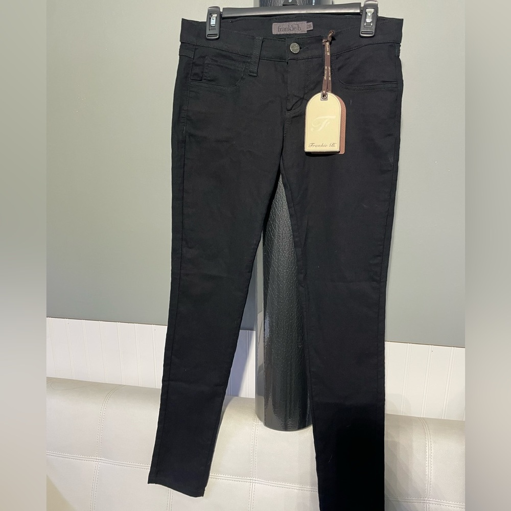 Frankie b. Size 28 Black low rise pants.